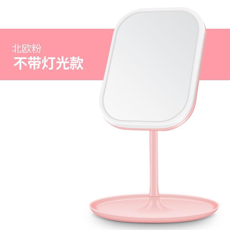 Gương trang điểm để bàn hình vuông có đèn LED tiện dụng