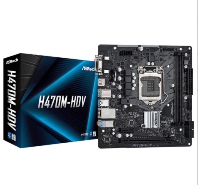 MAIN Asrock H470M – HDV – Socket 1200_ HÀNG CHÍNH HÃNG