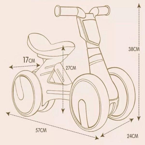 Xe chòi chân Miht có nhạc cho bé từ 1 đến 3 tuổi - Xe thăng bằng có đèn phát sáng, món quà ý nghĩa cho trẻ DC008