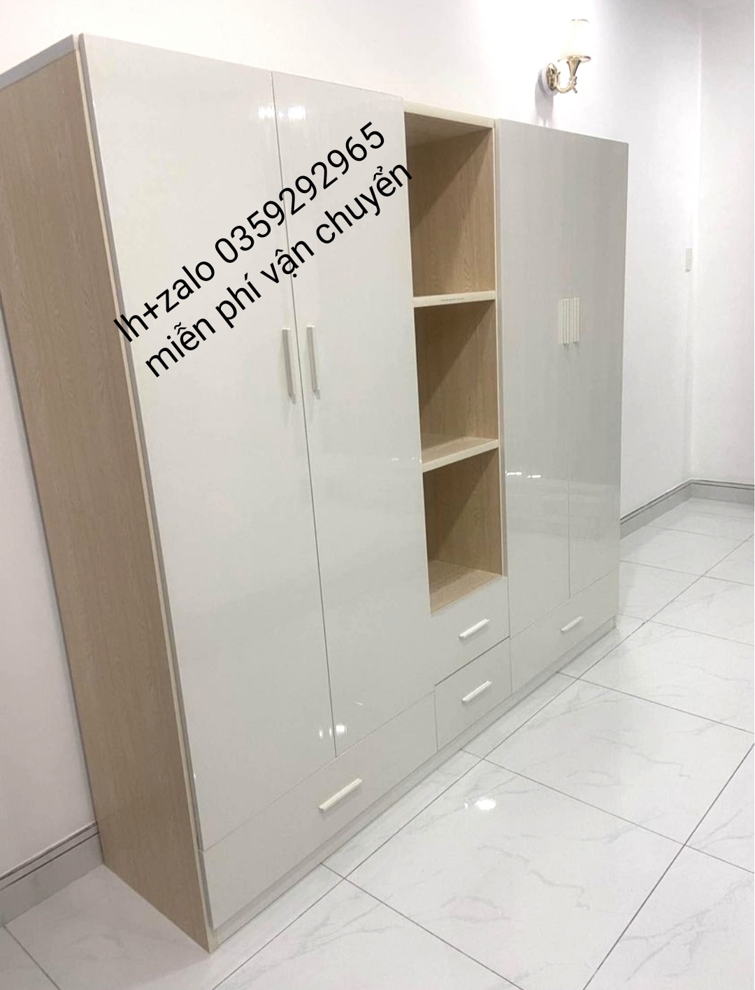 Tủ nhựa đài Loan 4 cánh 1 kệ