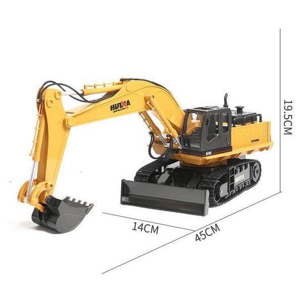 Máy xúc điều khiển từ xa - Bằng kim loại cao cấp  Excavator Alloy 2.4g wireless remote control 1:16