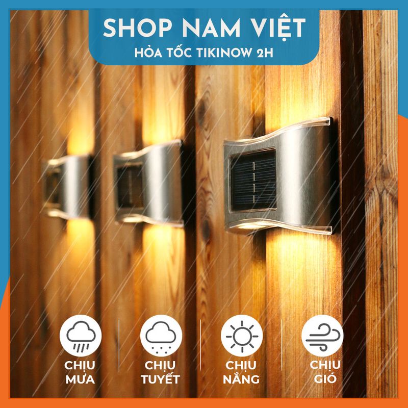 Đèn Led Hắt Tường Năng Lượng Mặt Trời, Chịu Mọi Thời Tiết - Chính Hãng NAVIVU