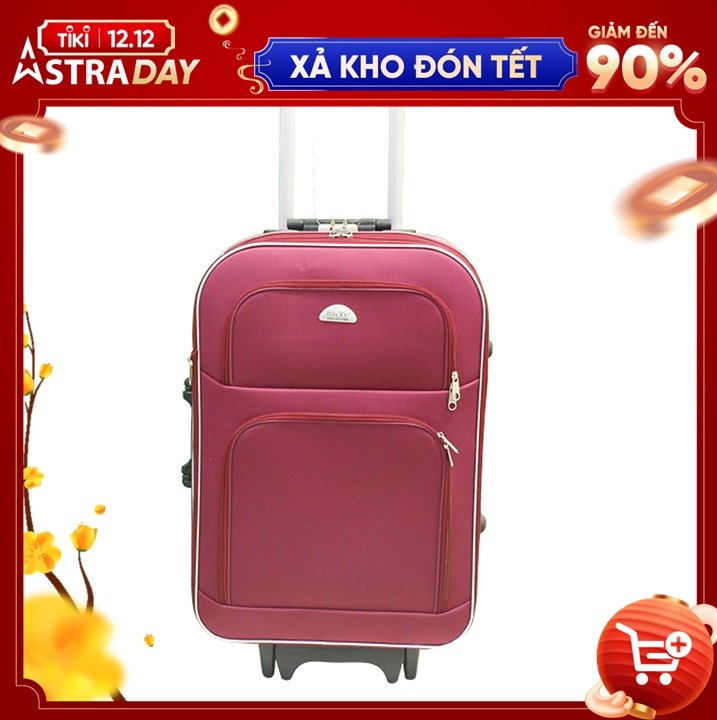 Vali Du Lịch Kéo Tay BI& TI Đỏ Đô 22- Inch