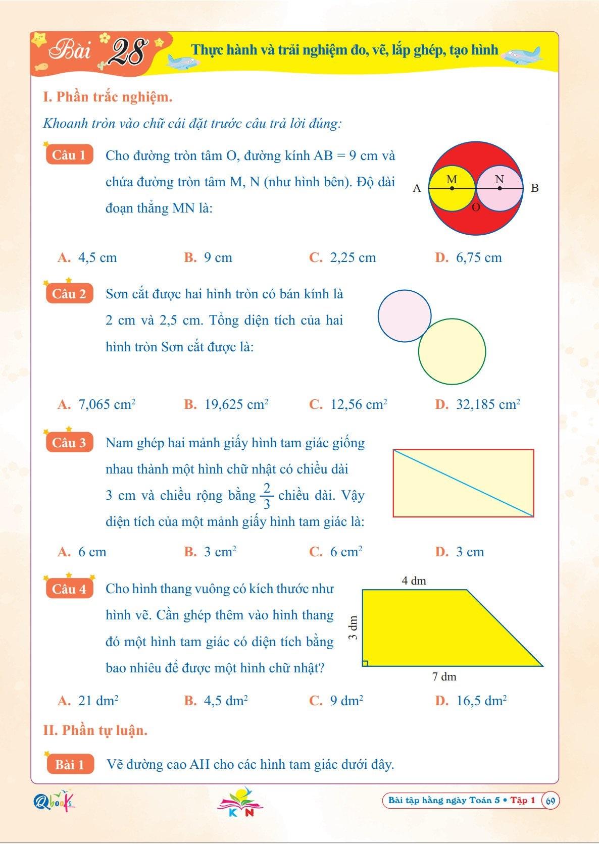 Bài Tập Hằng Ngày TOÁN 5 - Tập 1 - Kết Nối Tri Thức - Bản Quyền