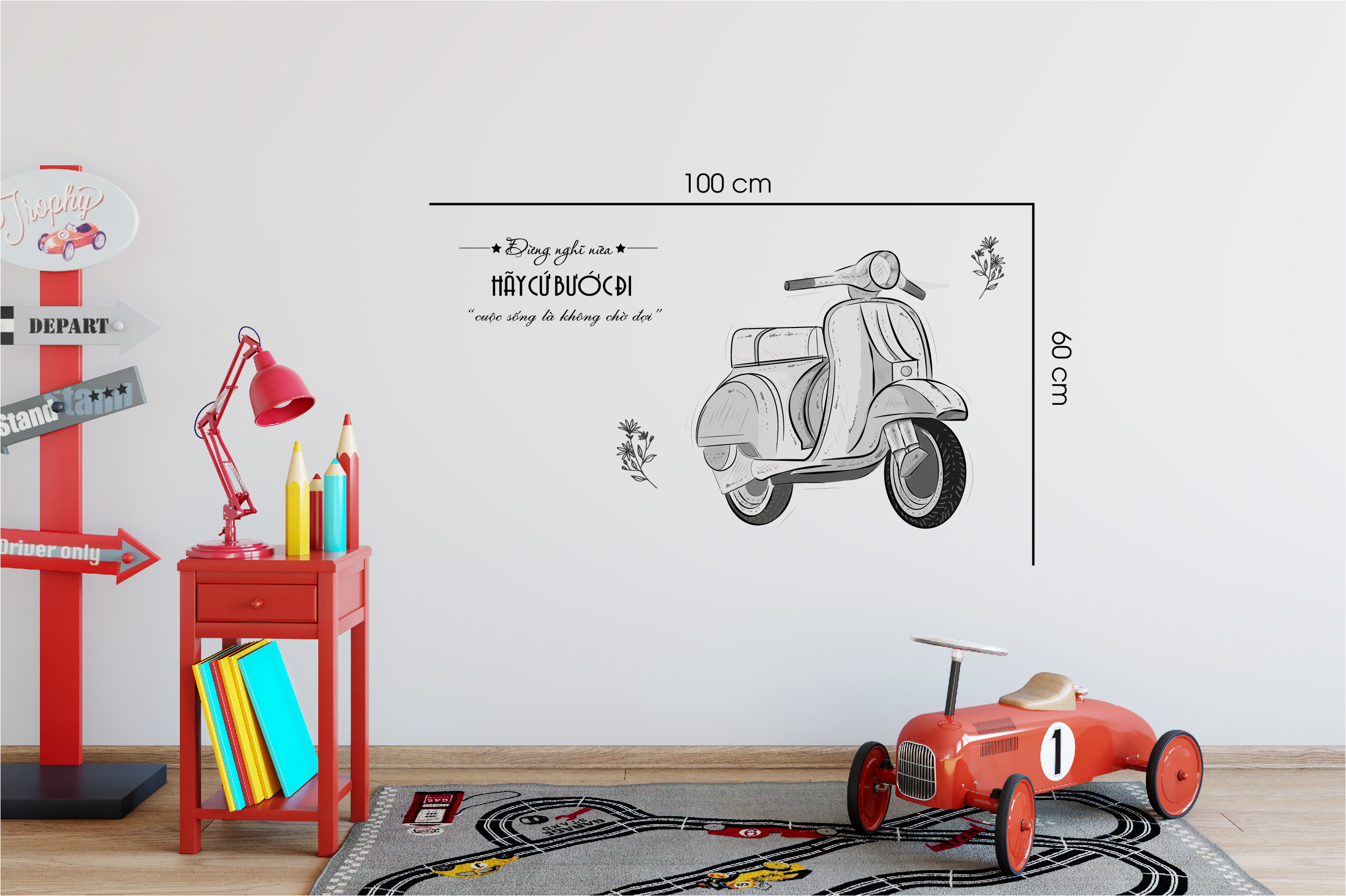Decal trang trí quán số 17