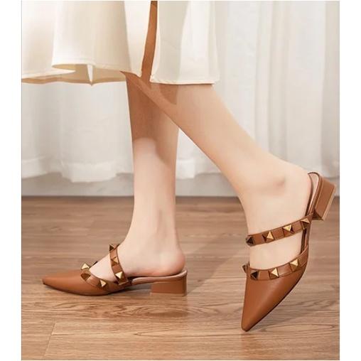 Dép sục mũi nhọn phong cách Hàn Quốc, giày sục mũi nhọn đế cao 3 phân S06065-05