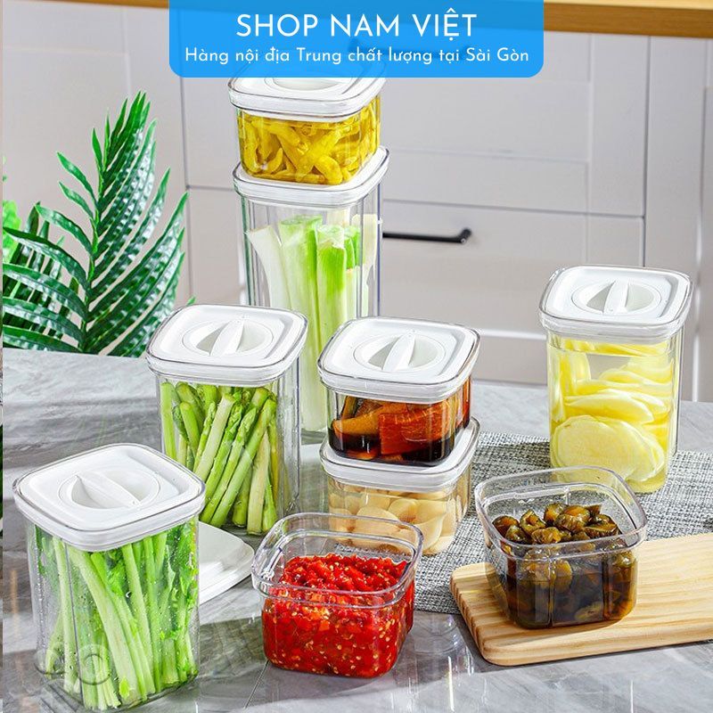 Hộp đựng đồ khô, bảo quản thực phẩm nắp vặn chân không nhiều kích cỡ