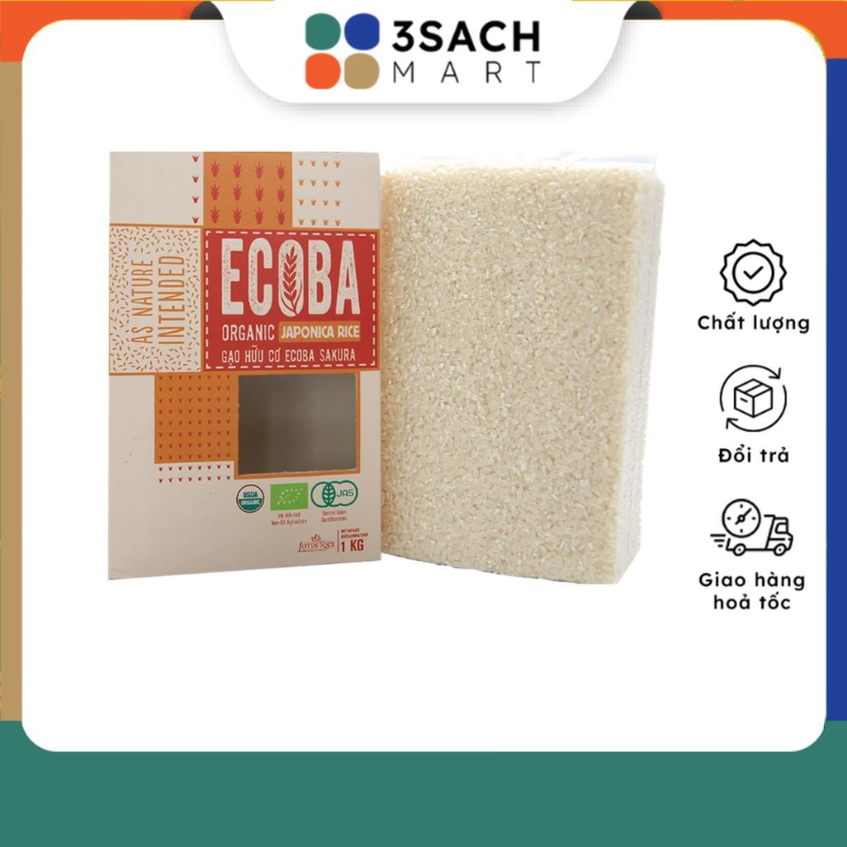 Gạo Nhật hữu cơ ECOBA Sakura - hộp 1kg