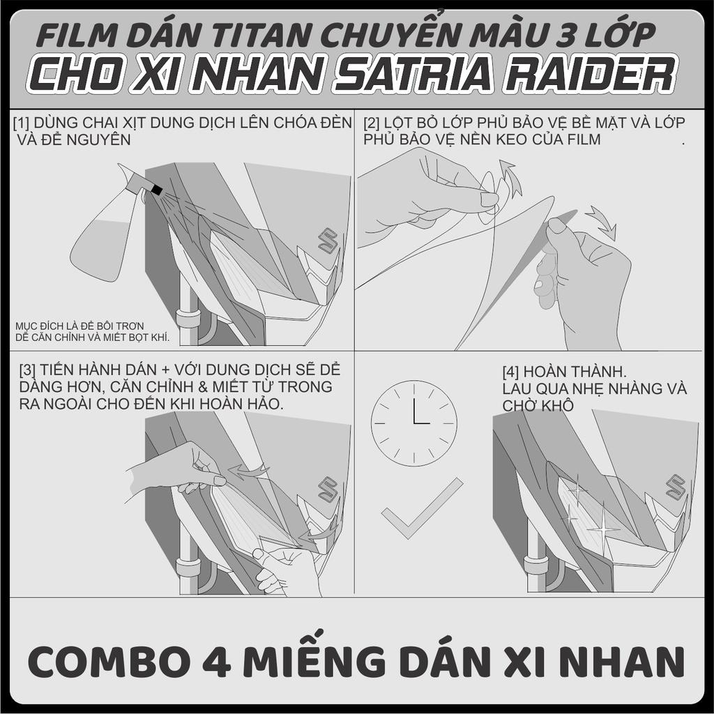 Decal dán ĐÈN XI NHAN Satria - Raider chuyển màu chống trầy ĐÈN XI NHAN xước 3 lớp