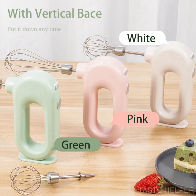 Điện Máy Trộn Di Động Không Dây Trộn Thức Ăn Với 2 Đầu Trộn Cầm Tay Sạc Cỏ Roi Bột Khuấy Eggbeater