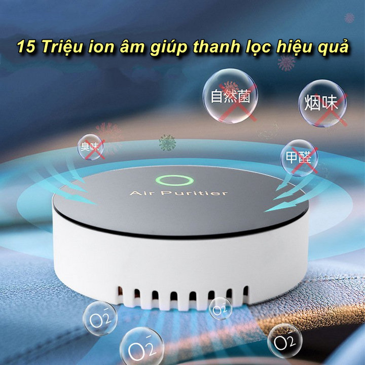 Máy lọc không khí, bụi khói, cấp ion âm ô tô BKACK-TECH - Home and Garden