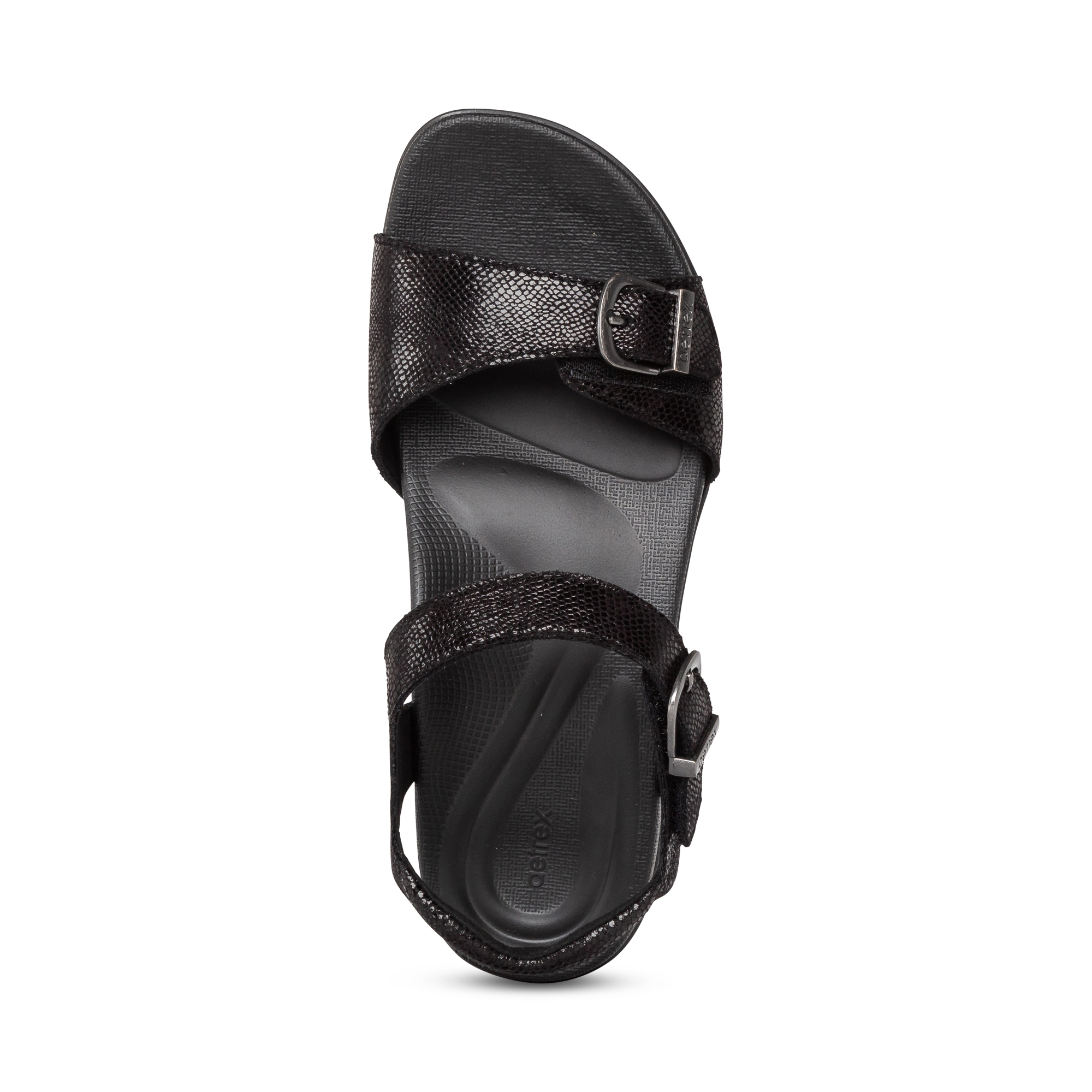 Sandal sức khỏe nữ Aetrex Carrie Black