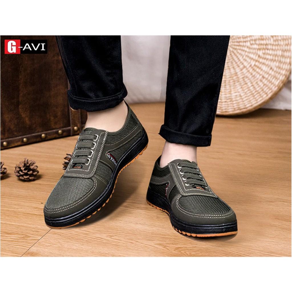 Giày lười nam, giày nam chơi tết chất vải cực đẹp, cực bền AVi 285 (fom nhỏ, khi đặt hàng tăng 1 size)
