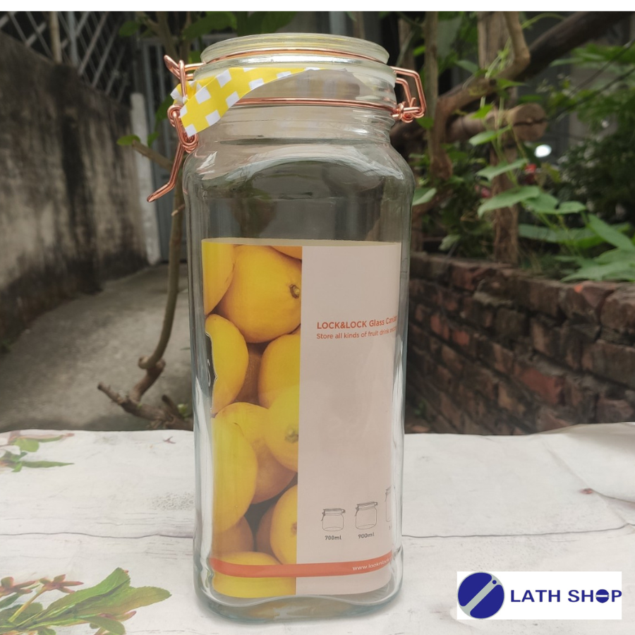 Hũ Thủy Tinh Sodalime Nắp Gài Lock&Lock LLG518 - 2000ml - Hàng Chính Hãng