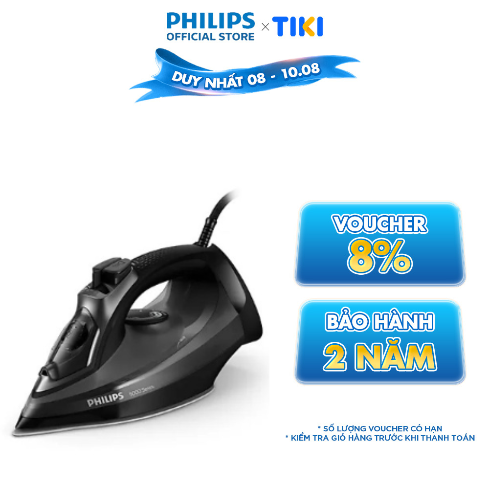 Bàn Ủi Hơi Nước Philips DST5040/80 |2600W| Mặt đế SteamGlide chống trày- Hàng Chính Hãng