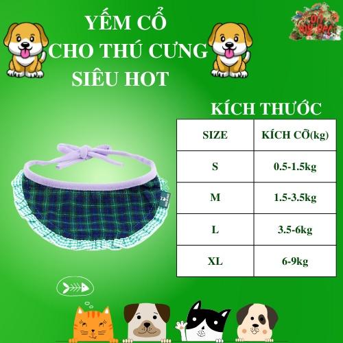 Yếm cổ cho thú cưng họa tiết siêu hot