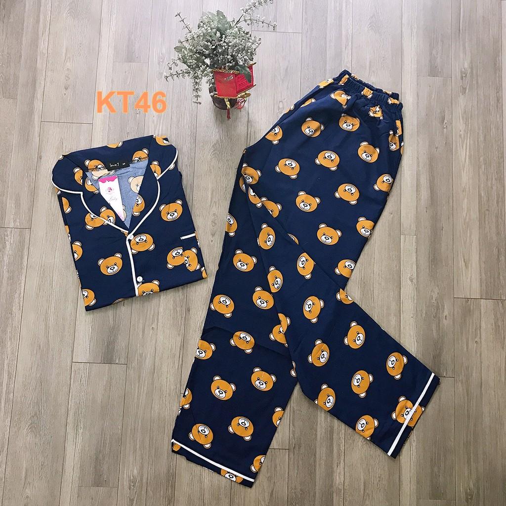 Bộ đồ Pijama kate Thái - Tay cộc quần dài form 60-75kí