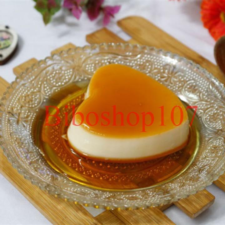 Bộ 50 cốc nhựa hình tim làm bánh flan, caramen, sữa chua 7x5x5cm (kèm nắp)