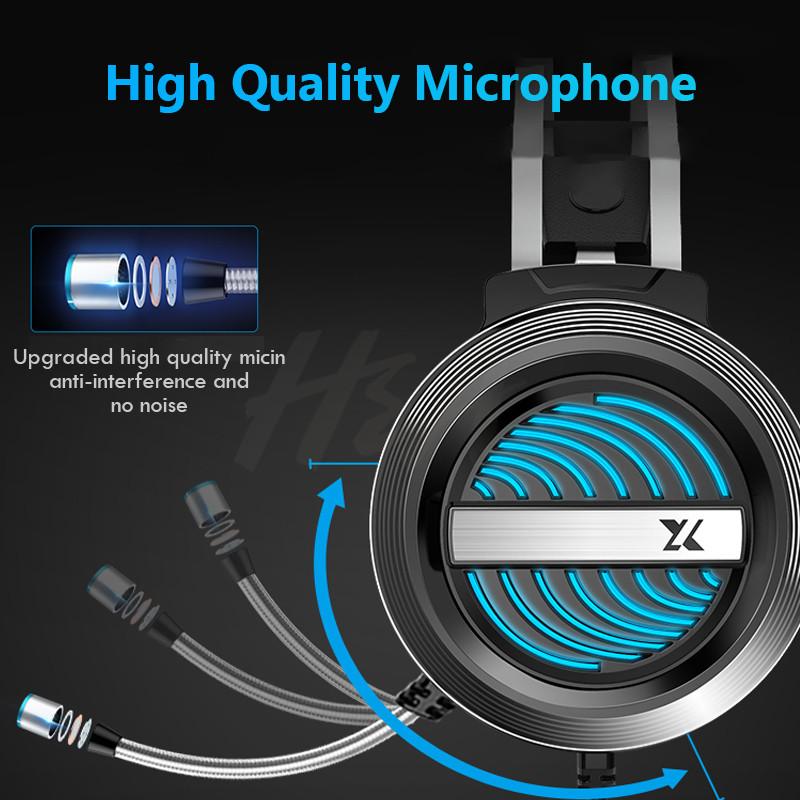 Tai Nghe Tai Nghe Chơi Game Cho Máy Tính Có Micro Vòm Stereo Điều Khiển Âm Lượng Cho Máy Tính Laptop PS4 Xbox