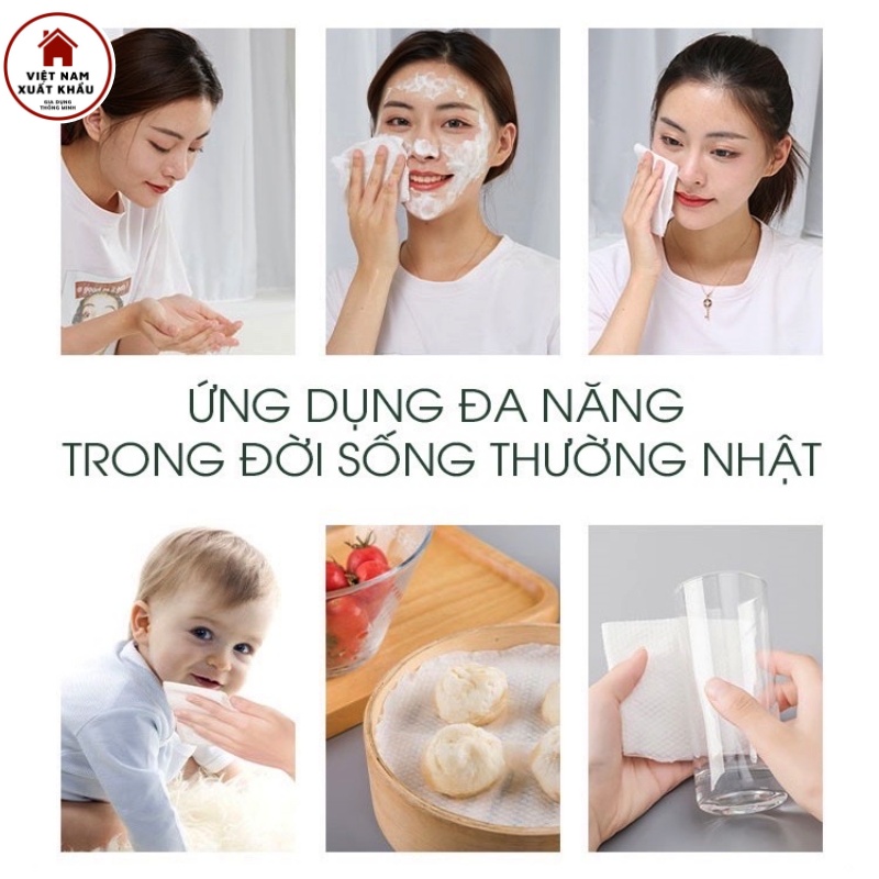 Khăn Giấy Nén Dạng Vuông (K Phải Tròn) Đa Năng Tiện Lợi Phong Cách Hàn Quốc