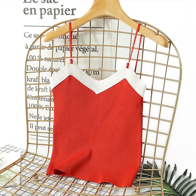 Áo Tank Top Dệt Kim Thiết Kế Hở Lưng Quyến Rũ