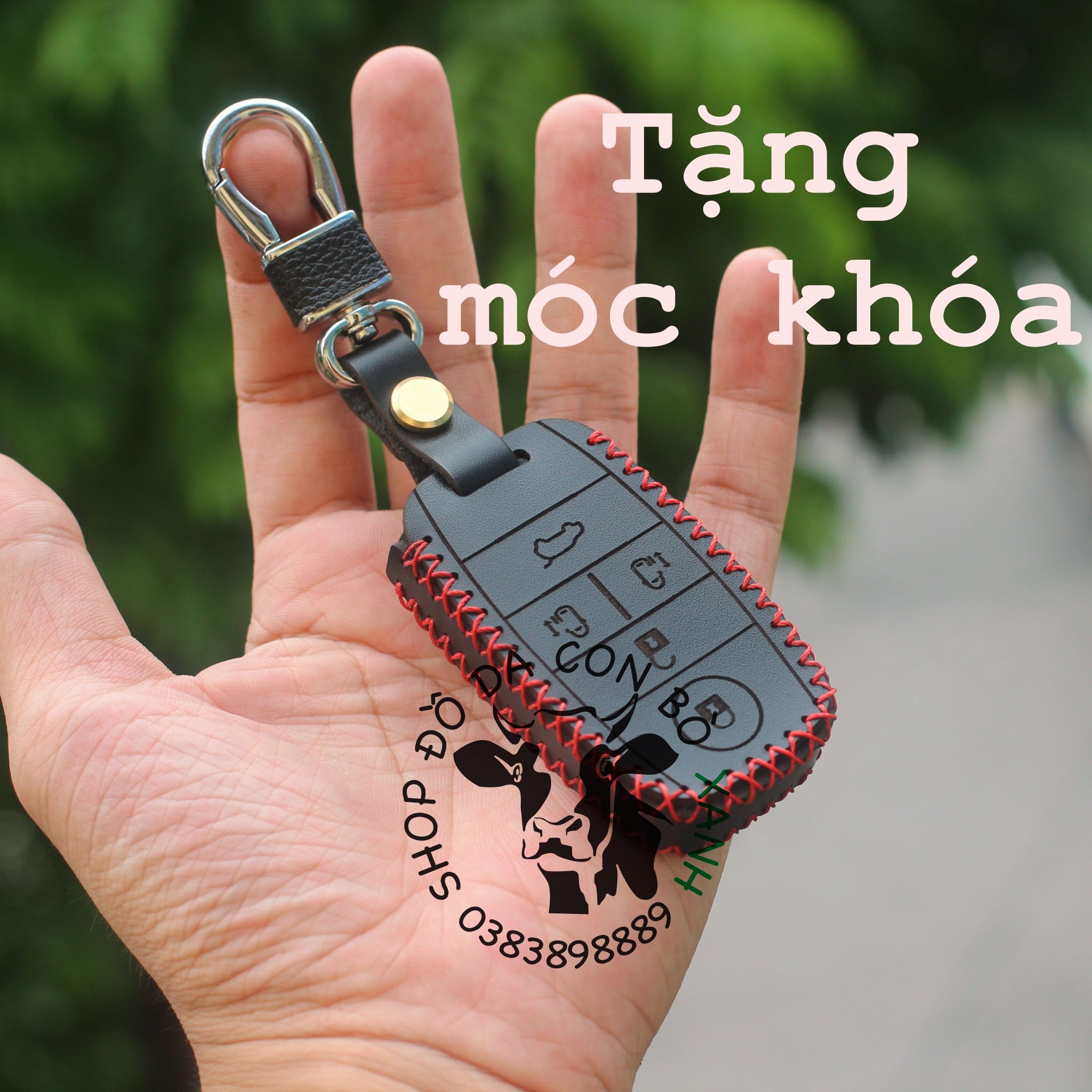 Bao Da dành cho chìa Khoá Kia Sedona handmade Da Thật 008