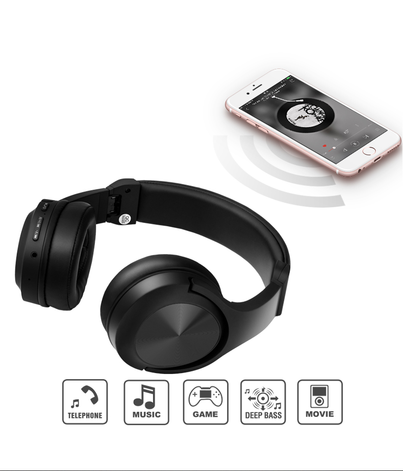 Tai nghe Bluetooth S1 siêu Bass âm thanh chuẩn Hifi Đen PF149