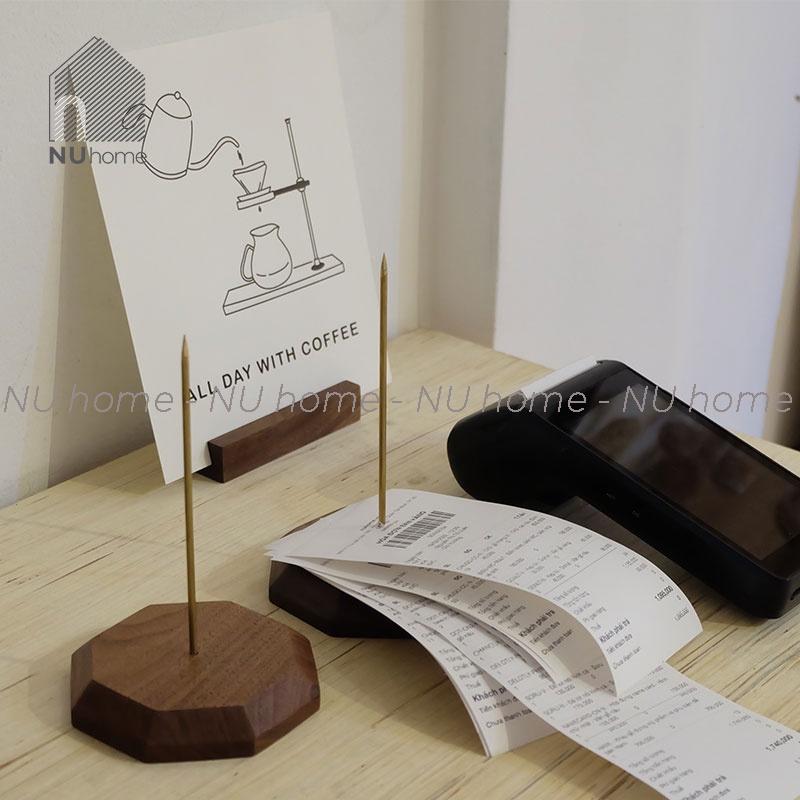 Cây ghim hoá đơn - Geto, ghim giấy, cây cắm hoá đơn cắm bill bằng gỗ cao cấp thiết kế đơn giản và sang trọng