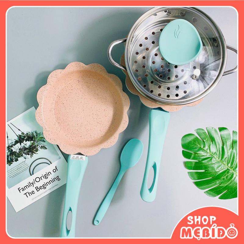 Bộ Nồi Chảo Kèm Hấp Chế Biến Ăn Dặm Cho Bé Cao Cấp