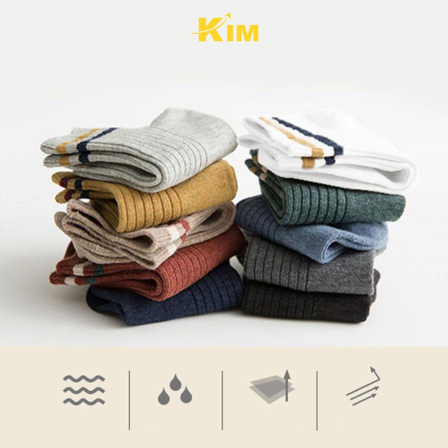 [SET 10 ĐÔI] Tất Chân Cổ Ngắn Nam Nữ, Vớ Cổ Ngắn Unisex KIM