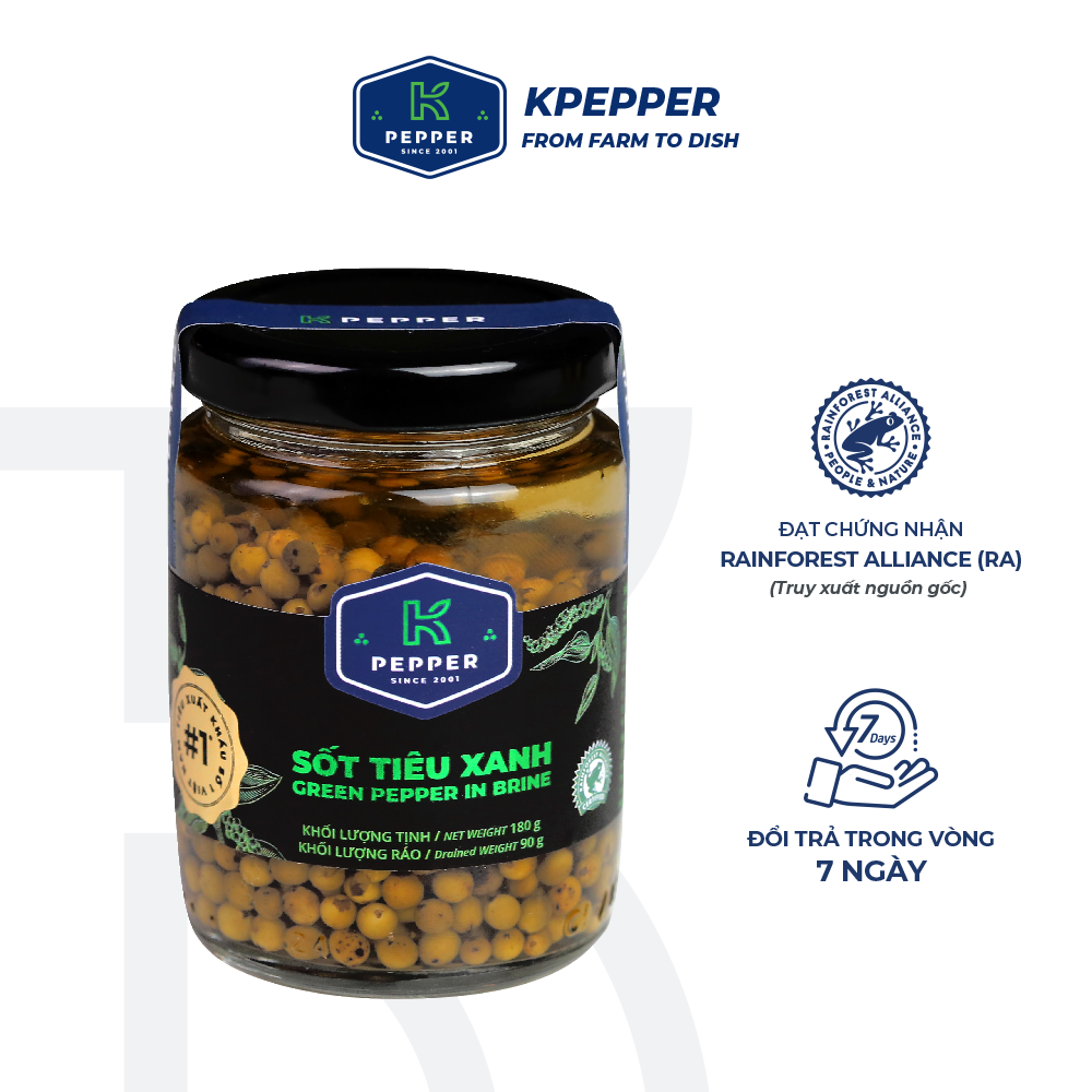 Sốt tiêu xanh ngâm dấm K-Pepper 180g