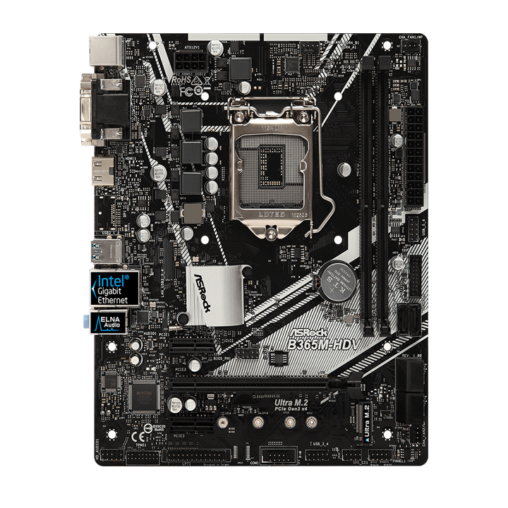 Bo mạch chủ Mainboard Asrock B365M HDV - Hàng Chính Hãng
