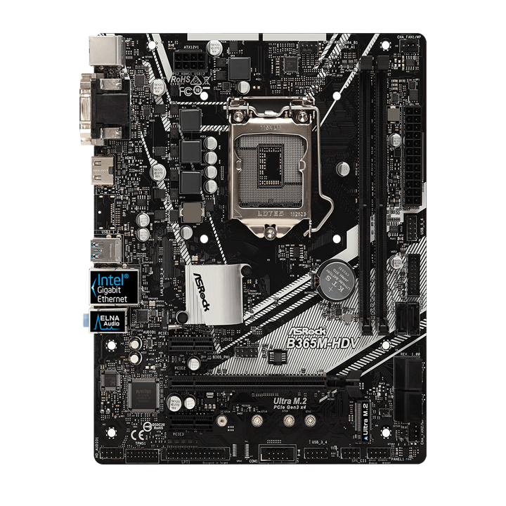 Bo mạch chủ Mainboard Asrock B365M HDV - Hàng Chính Hãng