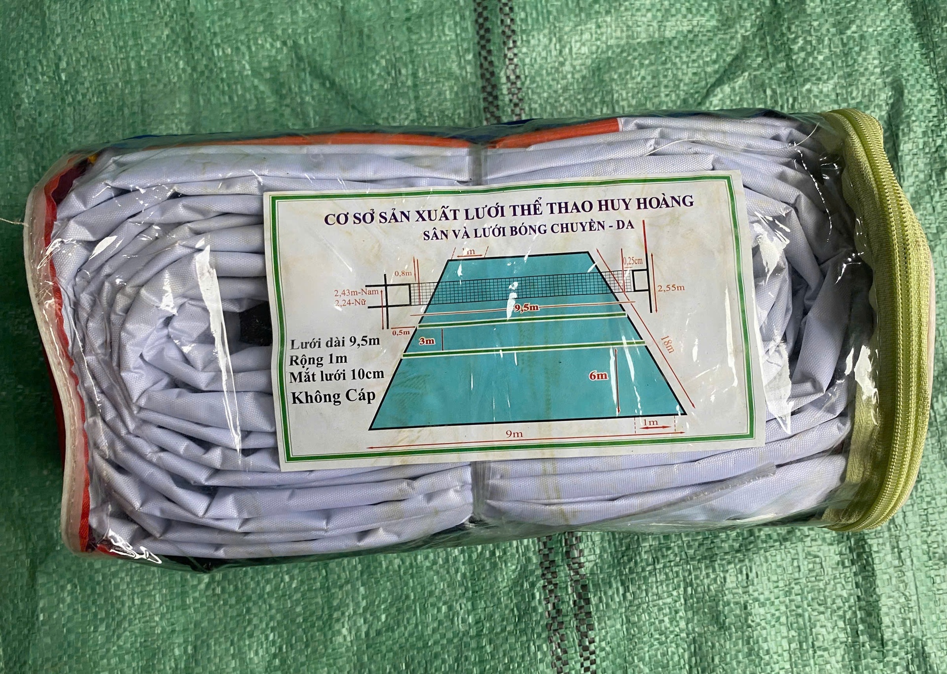 Lưới bóng chuyền da không cáp 1 viền