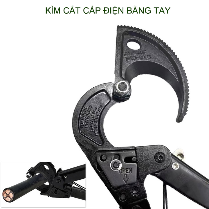 Kìm cắt cáp điện cầm tay 325A, dùng cho cáp đơn 240mm2 hoặc đường kính cáp tới 28mm