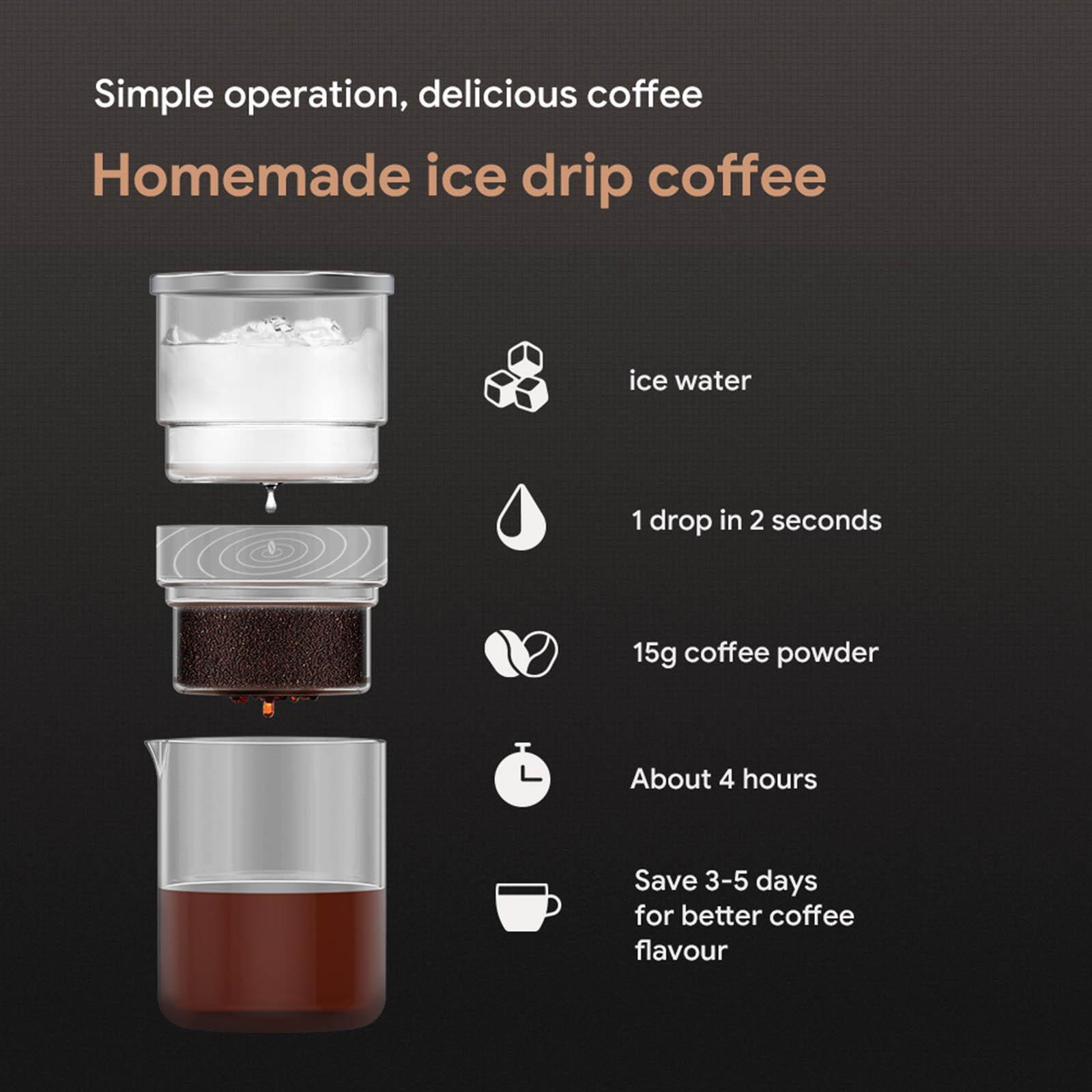 300ml Cold Brew Coffee Maker Drip Coffee Maker Ice Drip Pot for Home Cafe