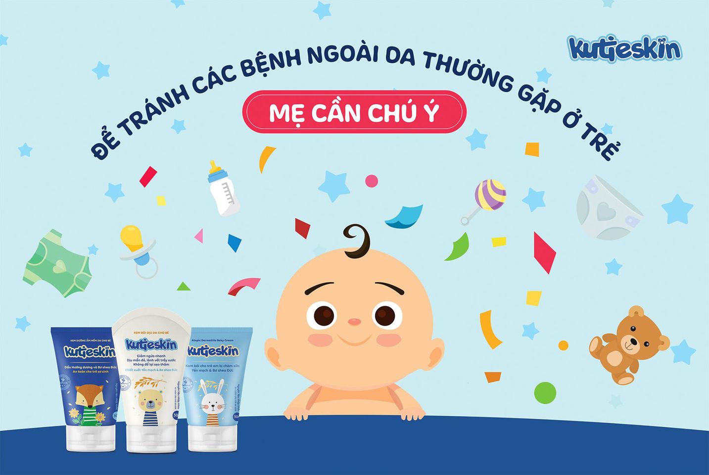 Kutieskin 30gr giành cho da bé bị chàm sữa