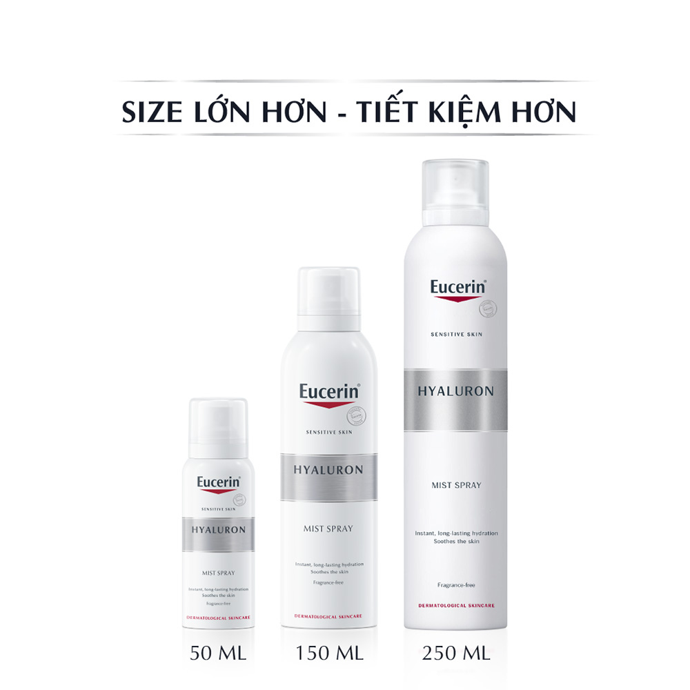 Xịt dưỡng ẩm & giảm nếp nhăn Eucerin Hyaluron Mist Spray 250ml