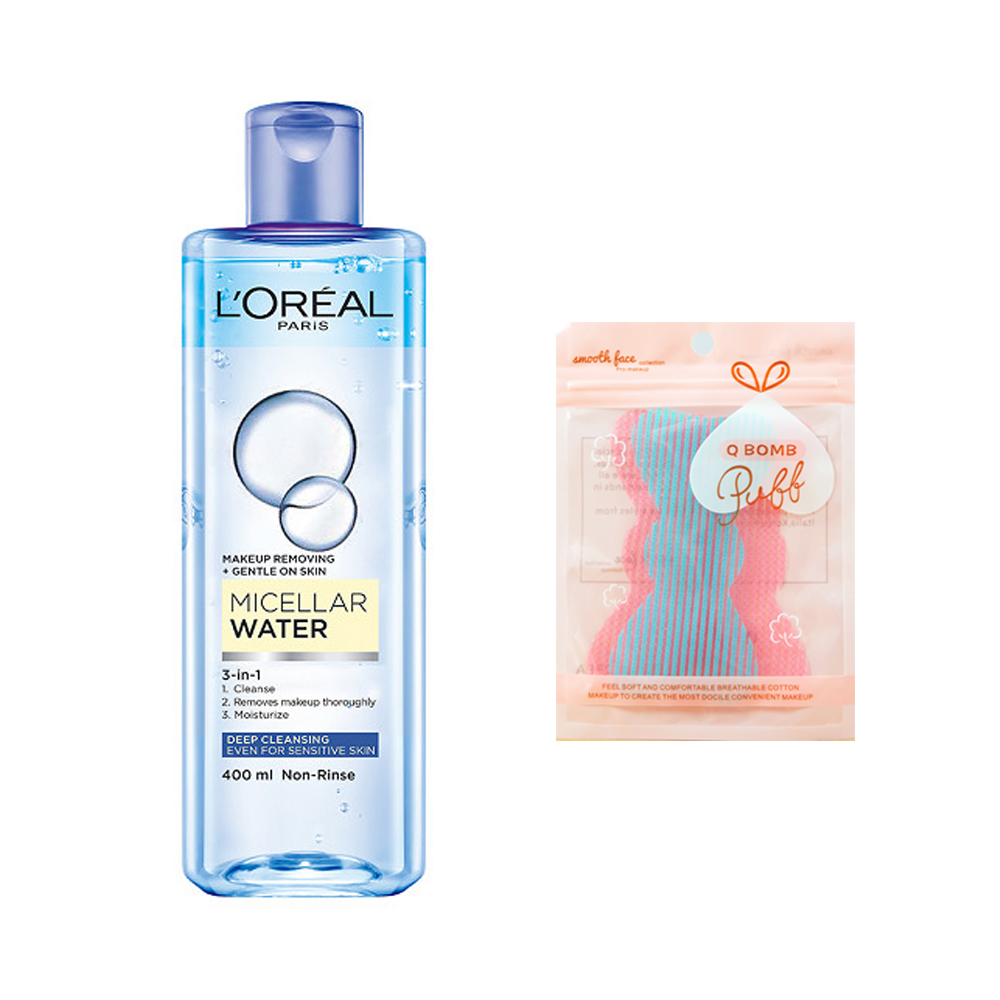 Nước tẩy trang L’oreal Paris Micellar Water 3 in 1 tặng kèm miếng dán tóc siêu xinh - Pháp Chính Hãng