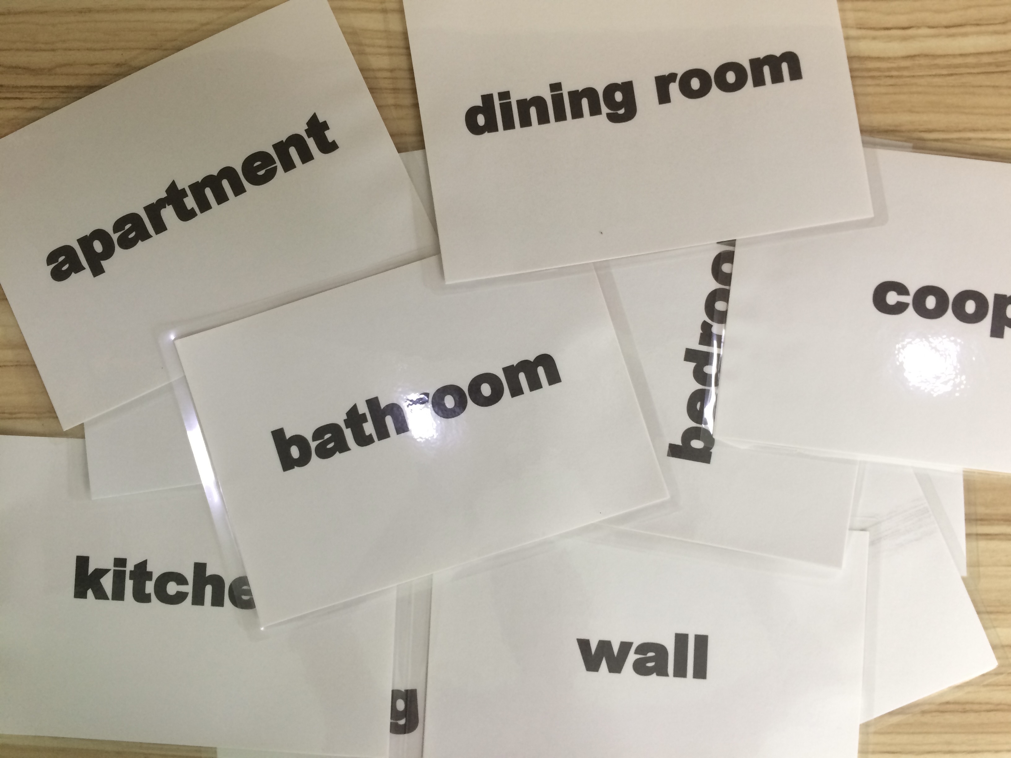 House object Flashcards - Common parts - Thẻ học tiếng Anh chủ đề các phòng và đồ vật thông thường trong nhà - 20 cards