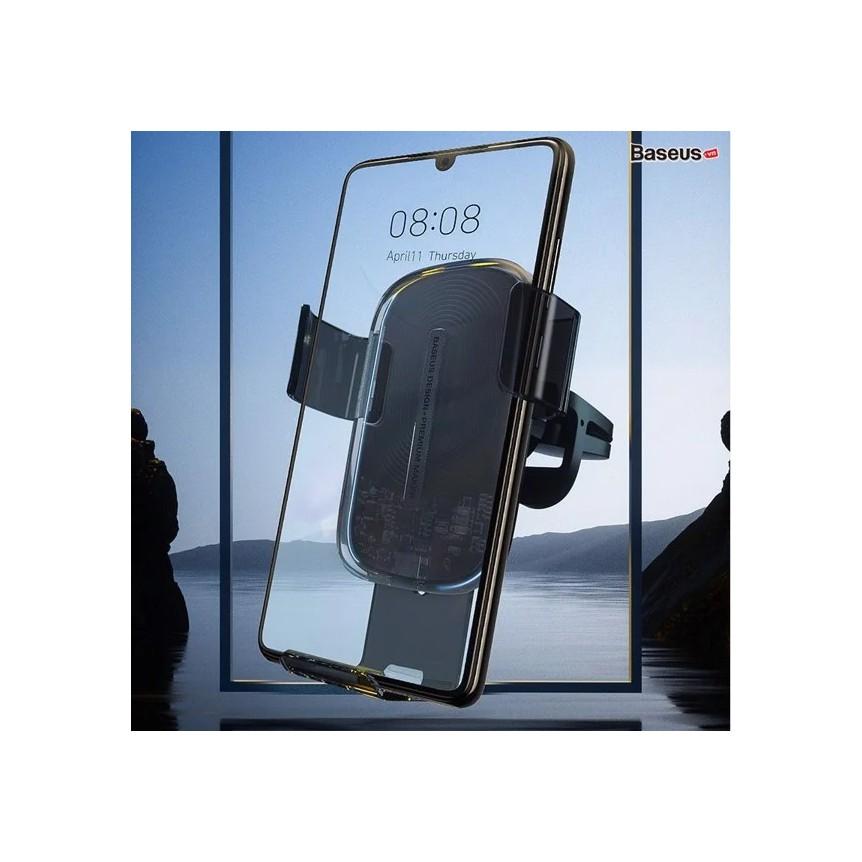 Bộ đế giữ điện thoại tích hợp sạc nhanh không dây dùng cho xe hơi Baseus Explore Wireless Charger Gravity Car Mount