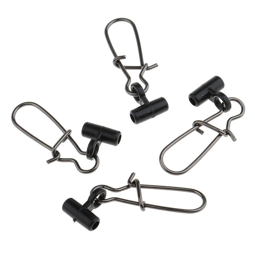 20Pcs Heavy Duty Sinker Slides with Stainless Steel Snaps High-strength Fishing Braid Line Sinker Slider Slides Swivels