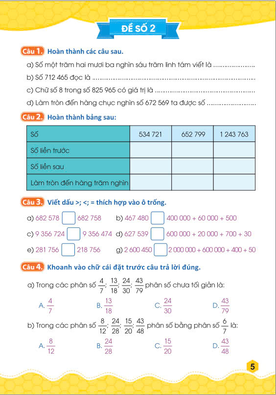 Sách - 45 Đề Ôn Luyện Và Kiểm Tra Toán 5 - Biên soạn theo chương trình GDPT mới - ndbooks