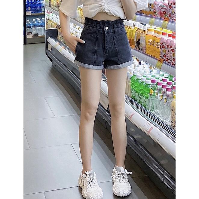 Quần short jean lưng thun dành cho BigSize Nữ lưng cao, co dãn mạnh, đang hot trend 3973 molijean