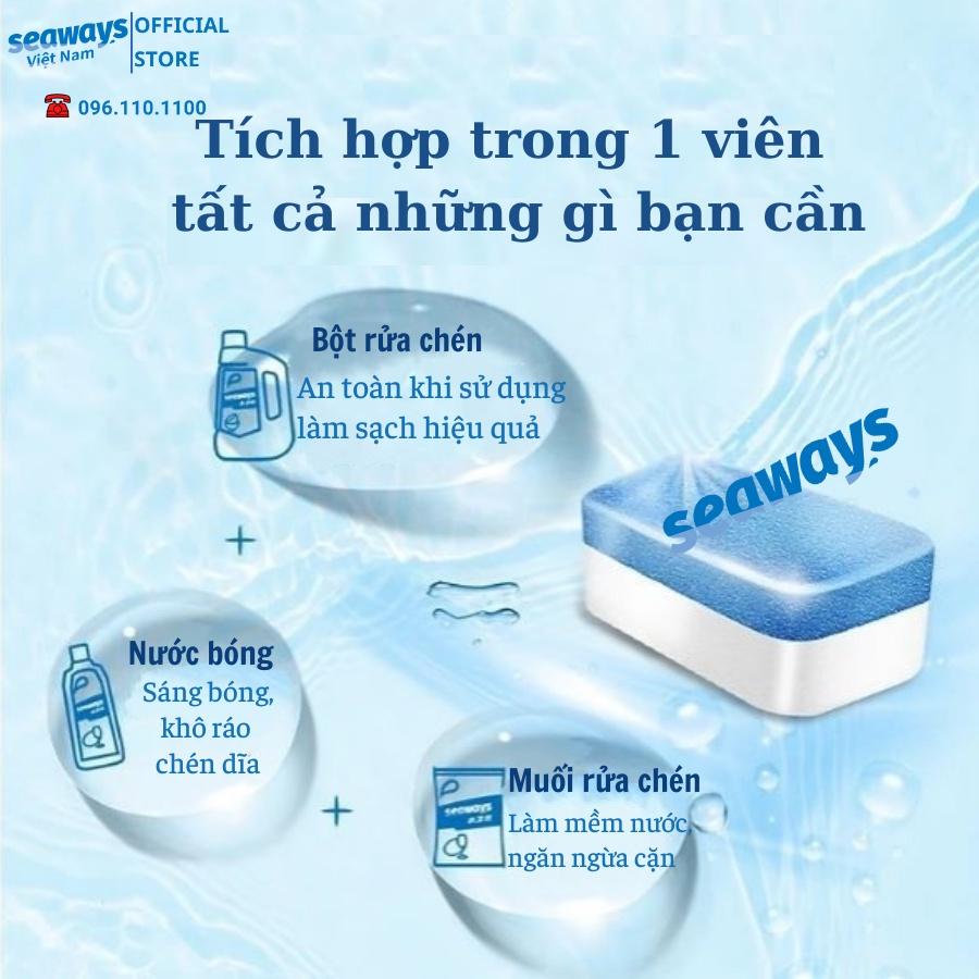 Viên rửa chén bát SEAWAYS 3 trong 1 - Dùng cho mọi loại máy rửa chén