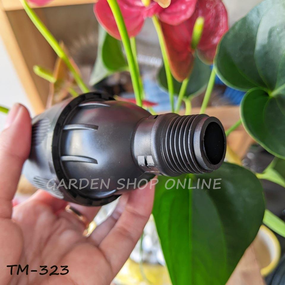 Béc bọ tưới xoay phun mưa 360° chân ren 21 mm