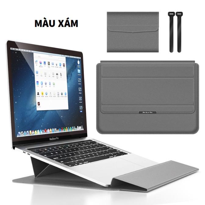 Bao da PU đựng laptop cao cấp, kiêm kê tản nhiệt, tặng kèm túi phụ kiện xinh xắn