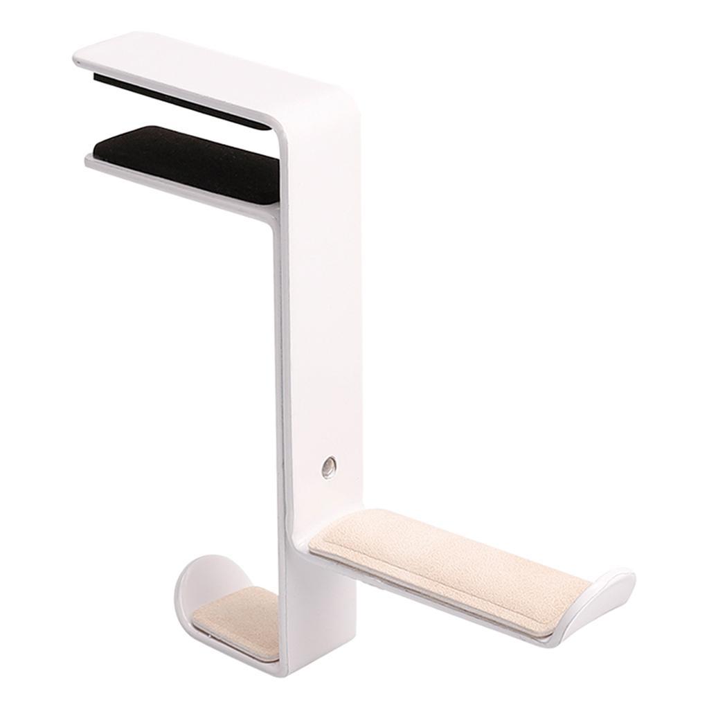 Headphone stand hanger hook headset clever under desk with curved end