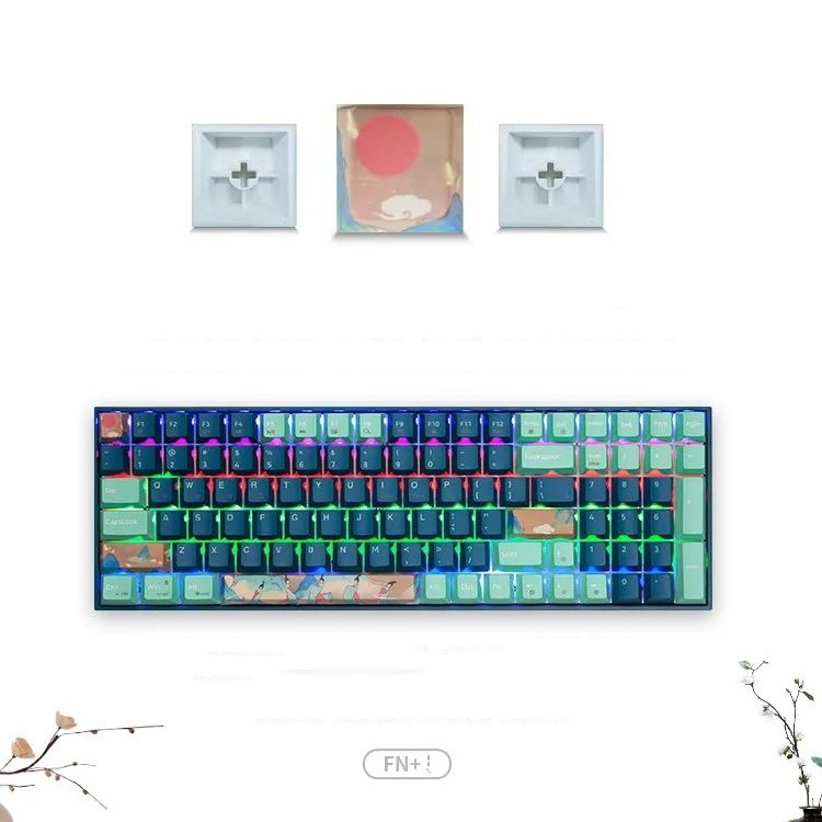Bàn phím cơ không dây Newmen GM1000 Spring Kailhbox white/Red - Hàng Chính Hãng