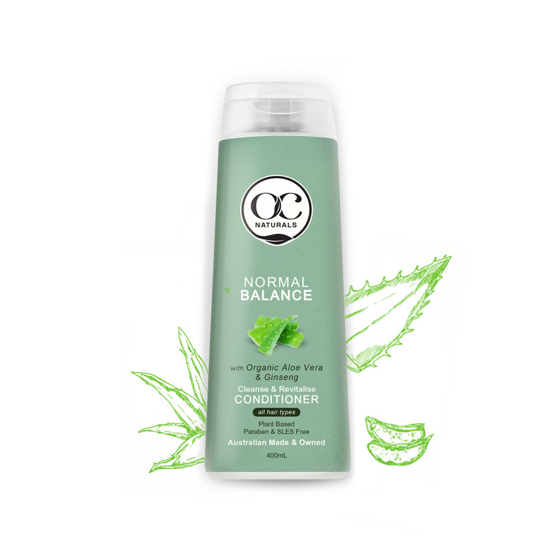 Dầu xả dưỡng tóc bóng mượt chiết xuất nha đam và dầu trái bơ OC Naturals Úc 400 ml